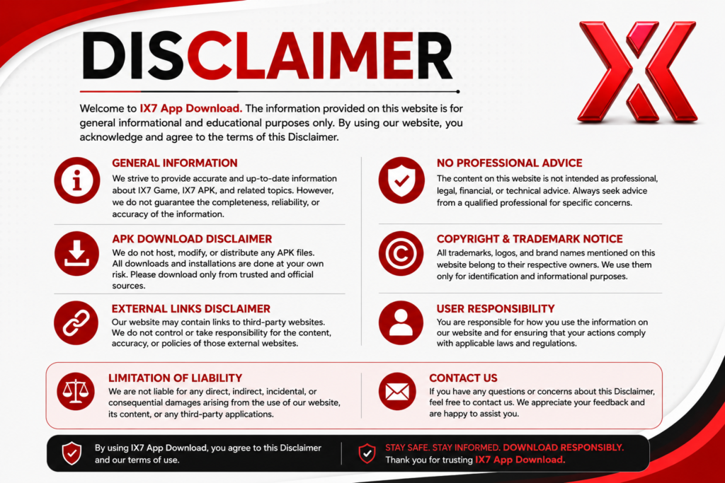 Disclaimer IX7 Game